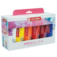 Talens σετ 12 ακρυλικών χρωμάτων, 75 ml/χρώμα